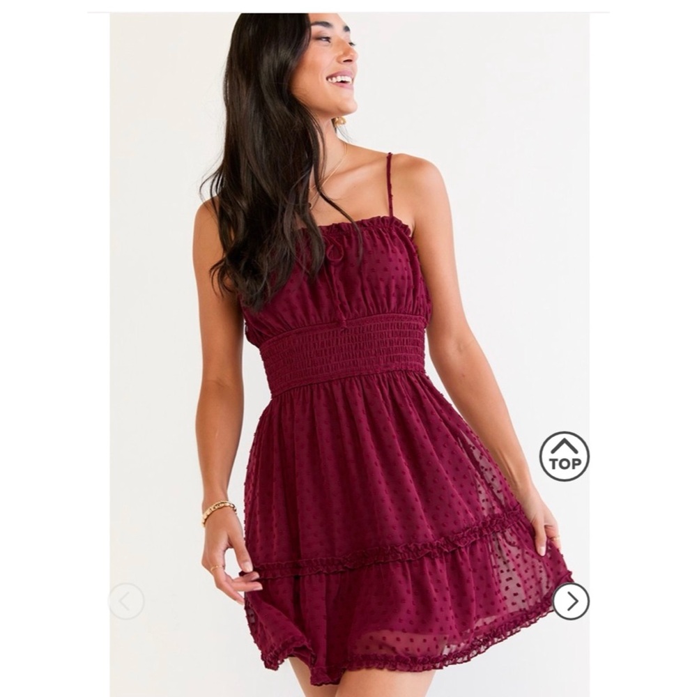 Elegant Burgundy Dress